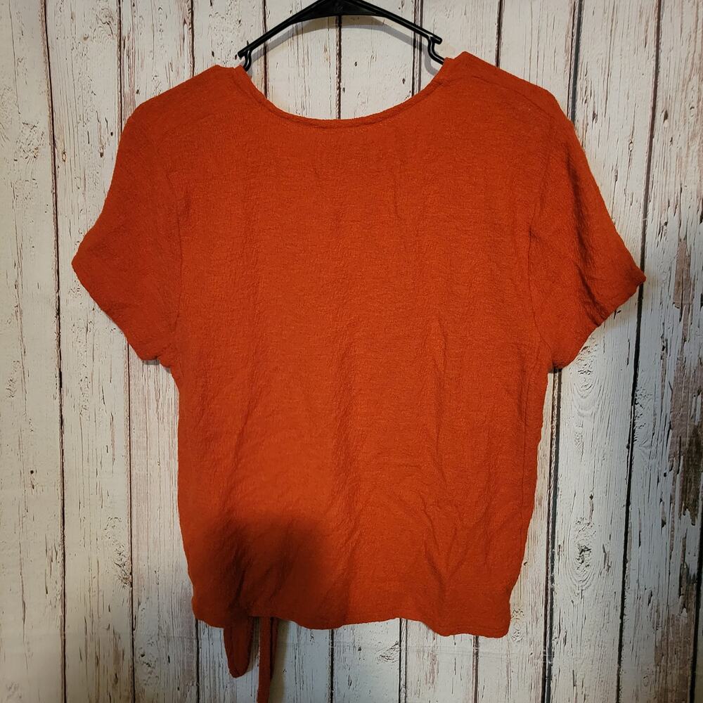 Madewell Texture Thread Top - Size Small - Rust C… - image 7